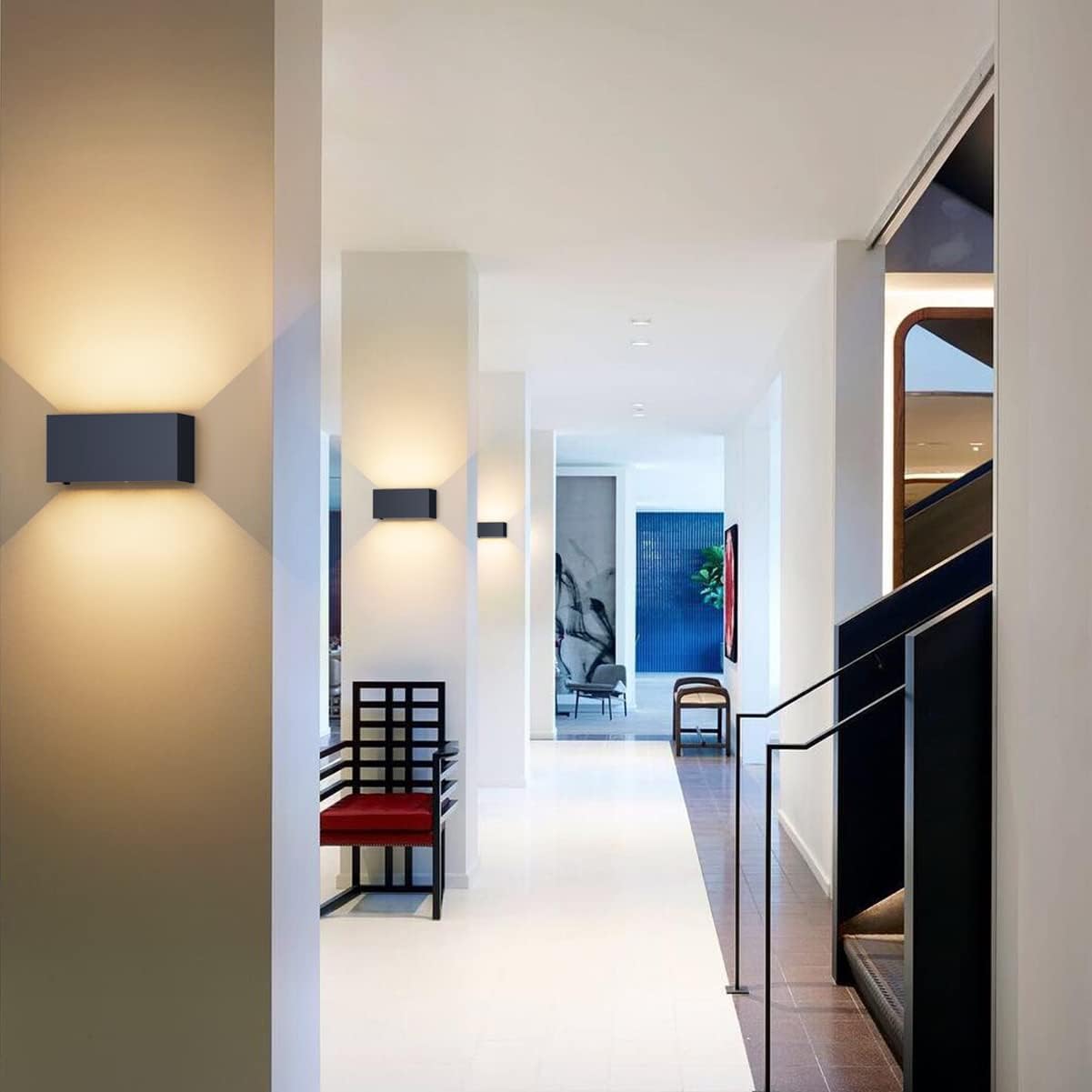 Thumbnail 5 de Klighten 24W LED Wandleuchte für Innen & Außen (IP65), Warmweiß 3000K – anthrazit mit einstellbarem Abstrahlwinkel