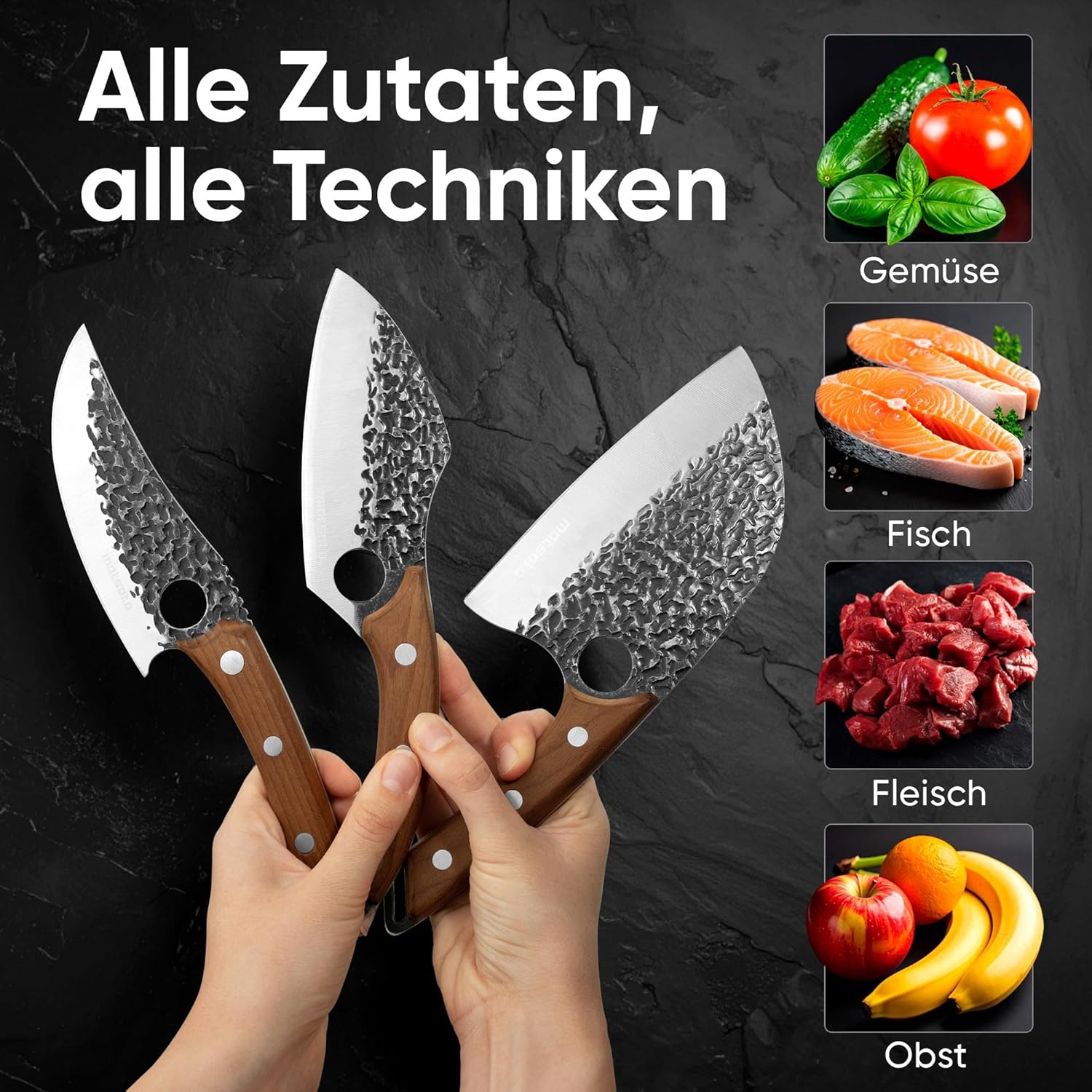 Thumbnail 6 de Matsato Messerset 3-teilig – scharfe Küchenmesser für Fleisch, Fisch & Gemüse