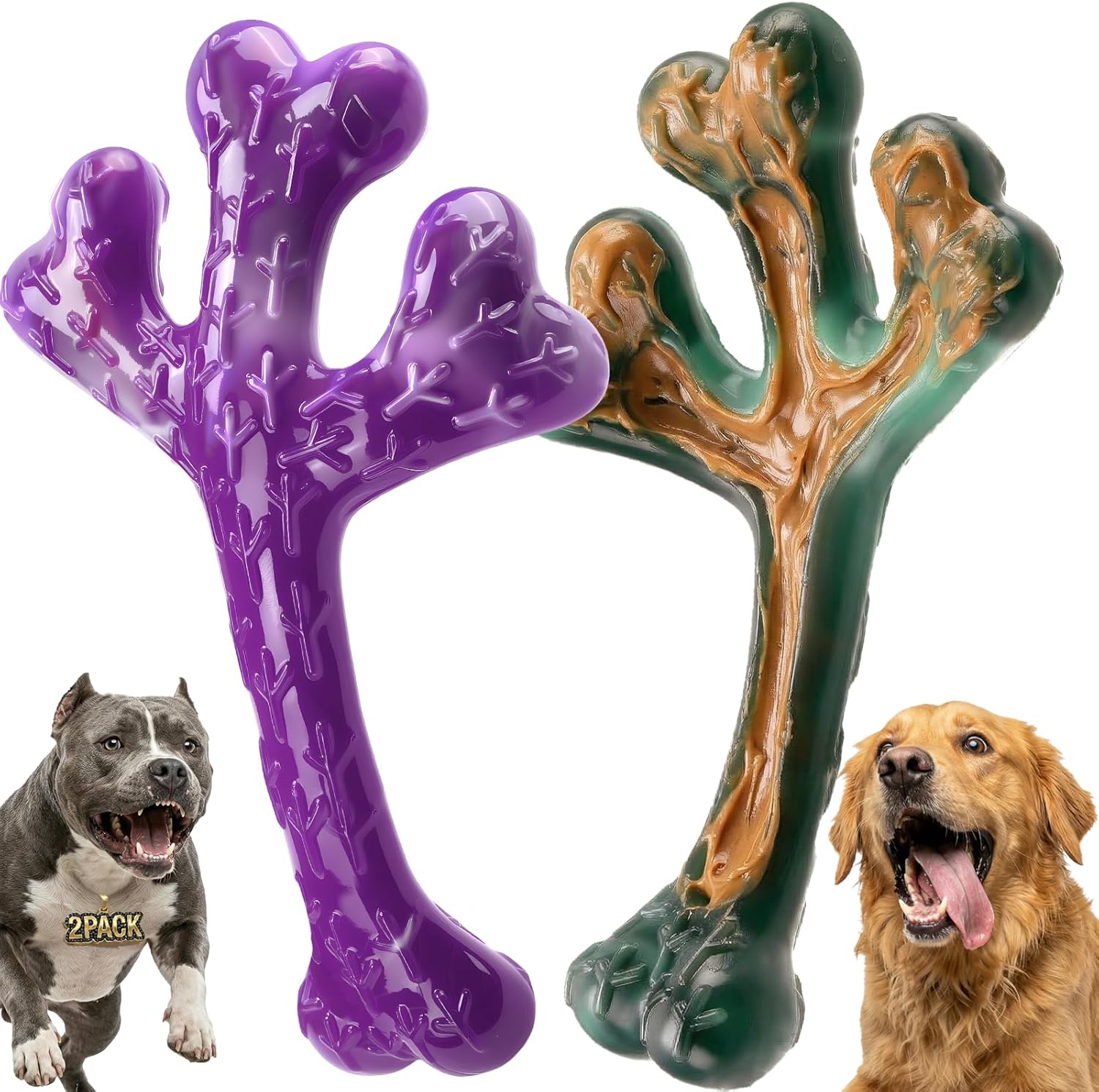 Detalle de ChienBox Dog Toys 2 Pack 17cm Bone