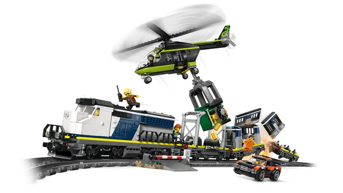 Detalle de LEGO City Überfall auf den Polizeizug 60508 – Große Polizeiverfolgung mit Lokomotive