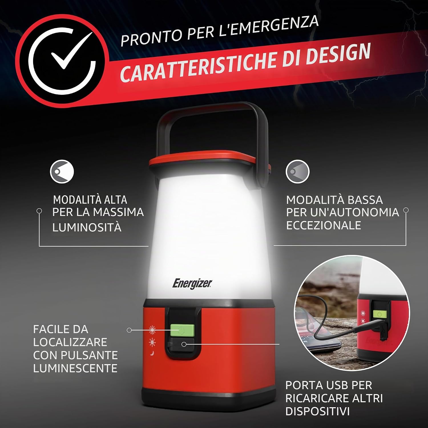 Detalle 2 de Energizer Weatheready 360° 500 lm 🔦