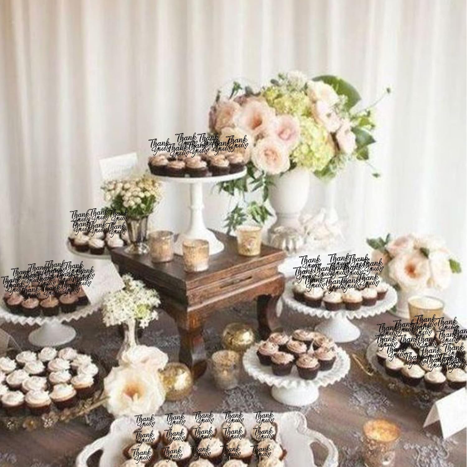 Thumbnail 3 de SYKYCTCY Thank You Cupcake Toppers 24 🎂