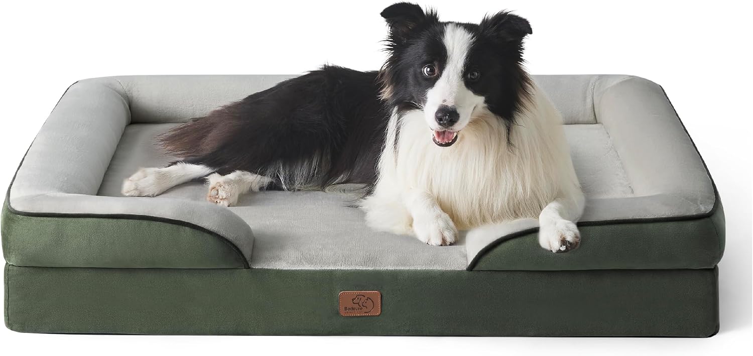 Detalle de Bedsure Large Dog Bed Sofa – Washable Orthopedic Dog Couch (89x63x16cm) with Waterproof Inner Liner