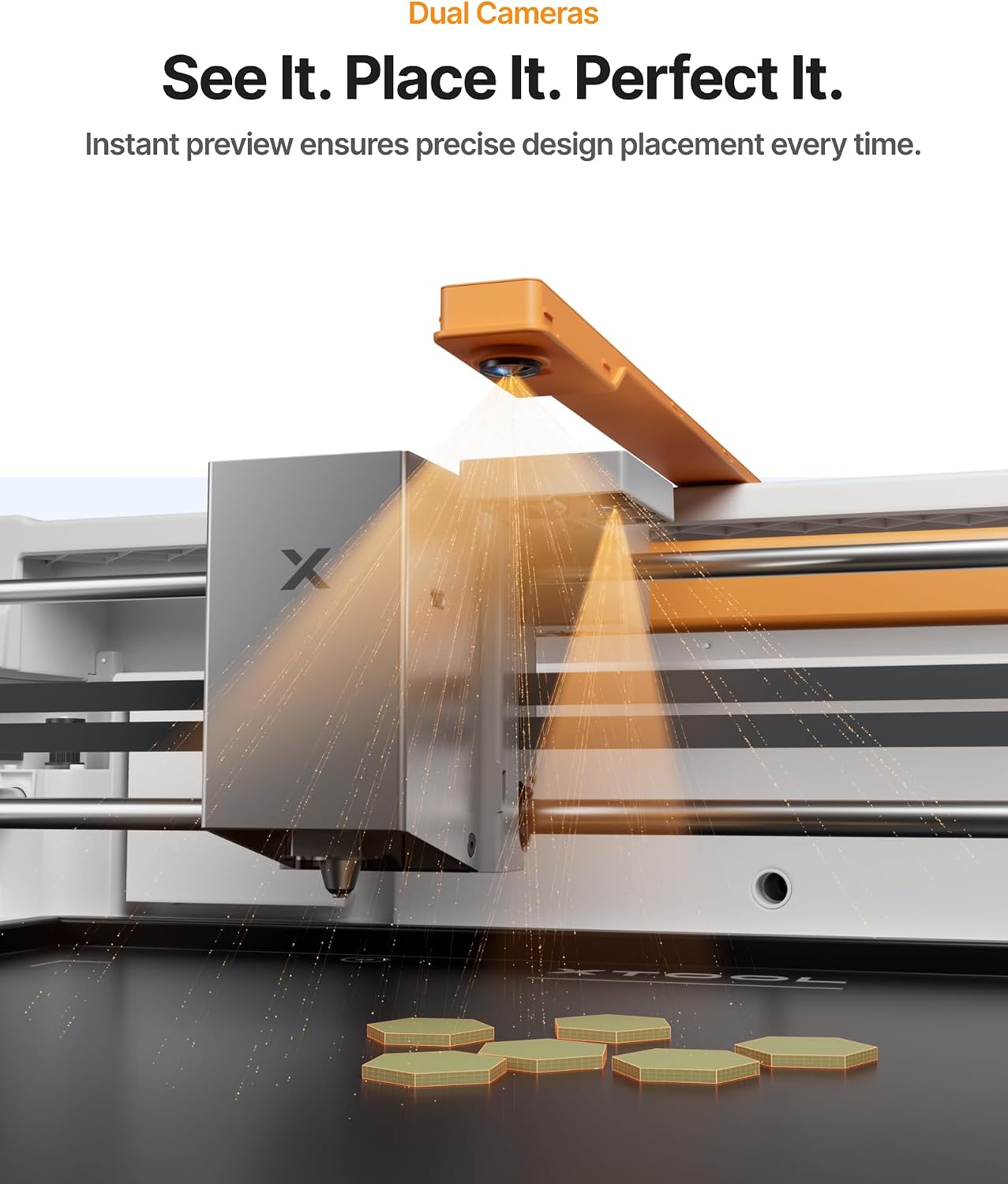 Detalle de xTool M2 Color Craft Engraver and Cutter: All-in-One CMYK Print, Cut and Engrave