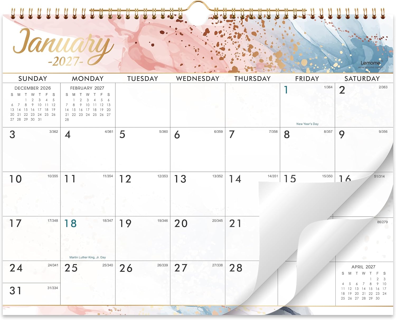 Detalle de 2026 Wall Calendar 14.8 x 11.4 inches ๐