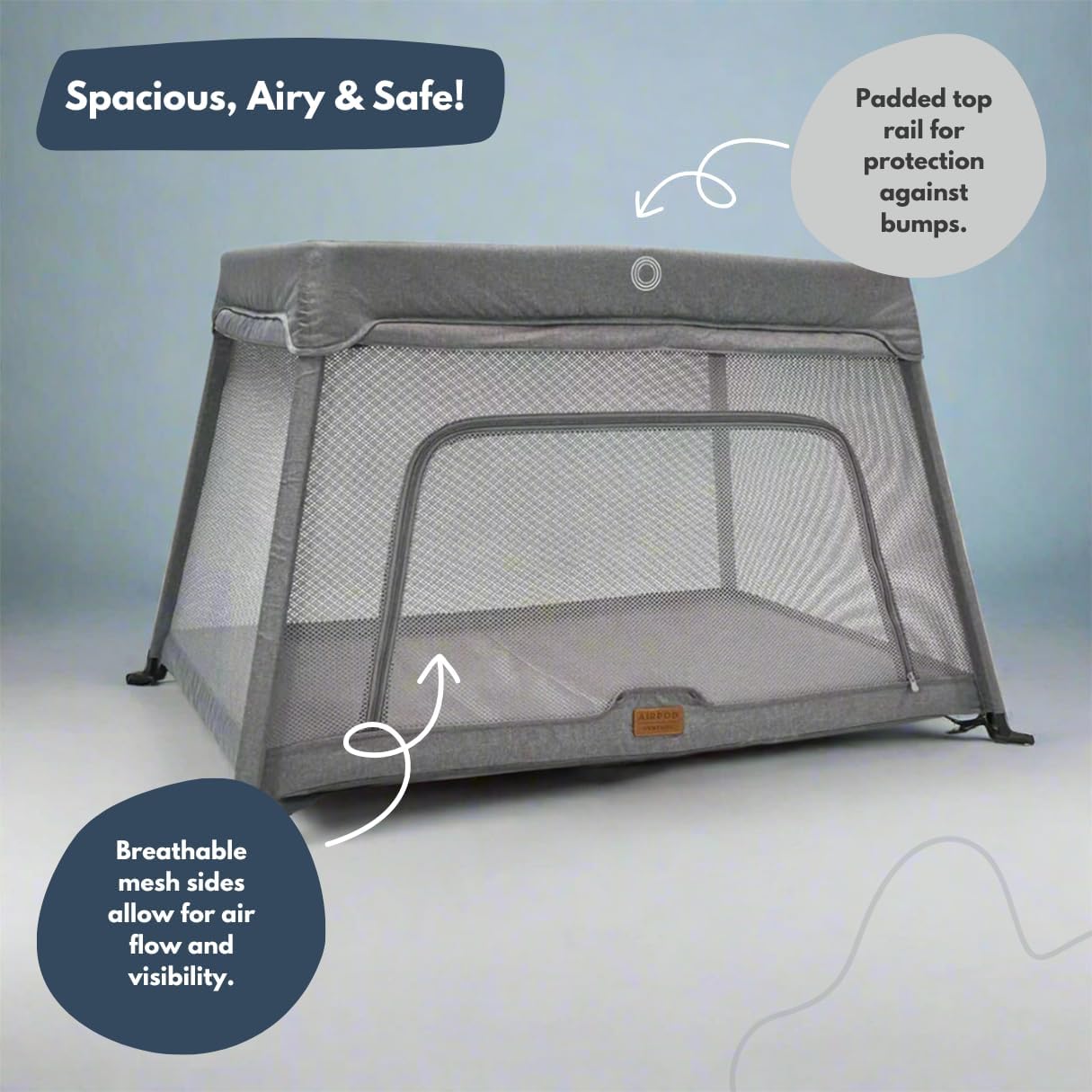 Detalle 1 de Venture Airpod Travel Cot Lightweight foldable cot 0–3 years