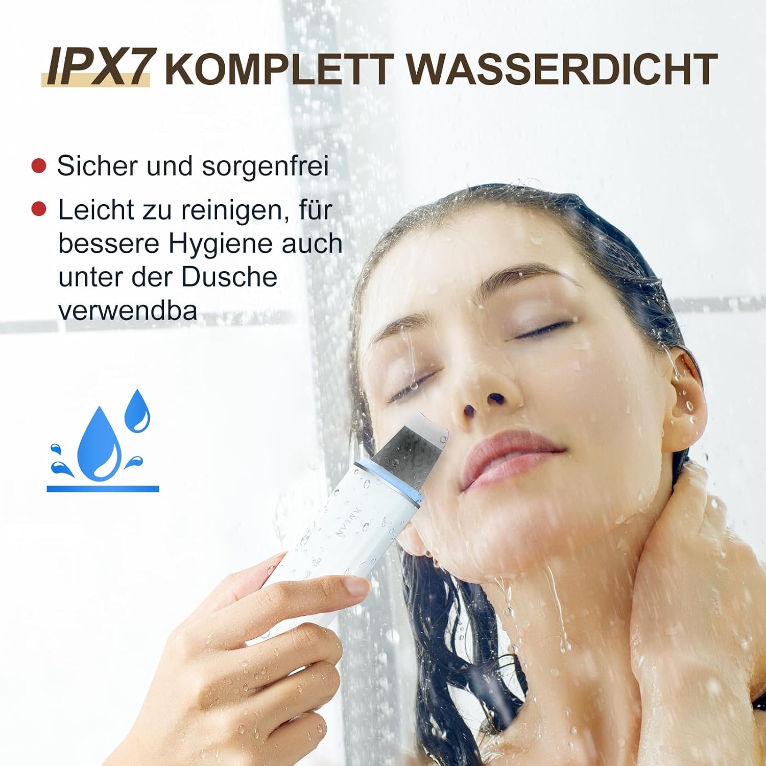 Thumbnail 6 de ANLAN Ultraschall Skin Scrubber 6‑in‑1 Gesichtspflegegerät