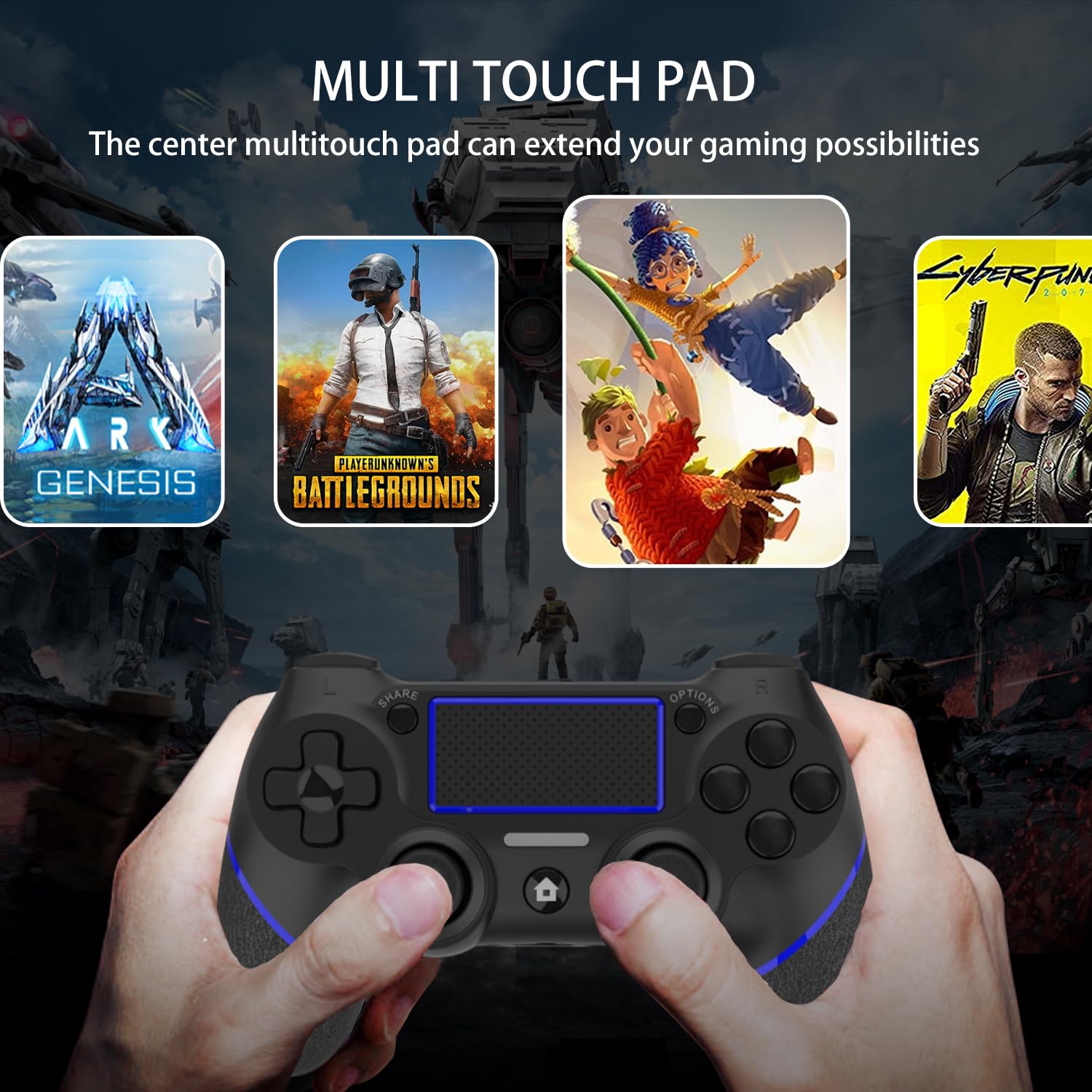 Detalle 2 de SZDILONG Upgraded Wireless Controller for PS4 (PS4/Pro/Slim) and Windows PC