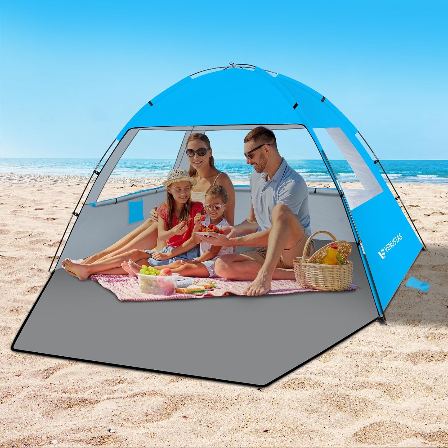 Thumbnail 6 de Venustas Beach Tent Sun Shelter (3/4/6/8 Person) with UPF 50+ UV Protection