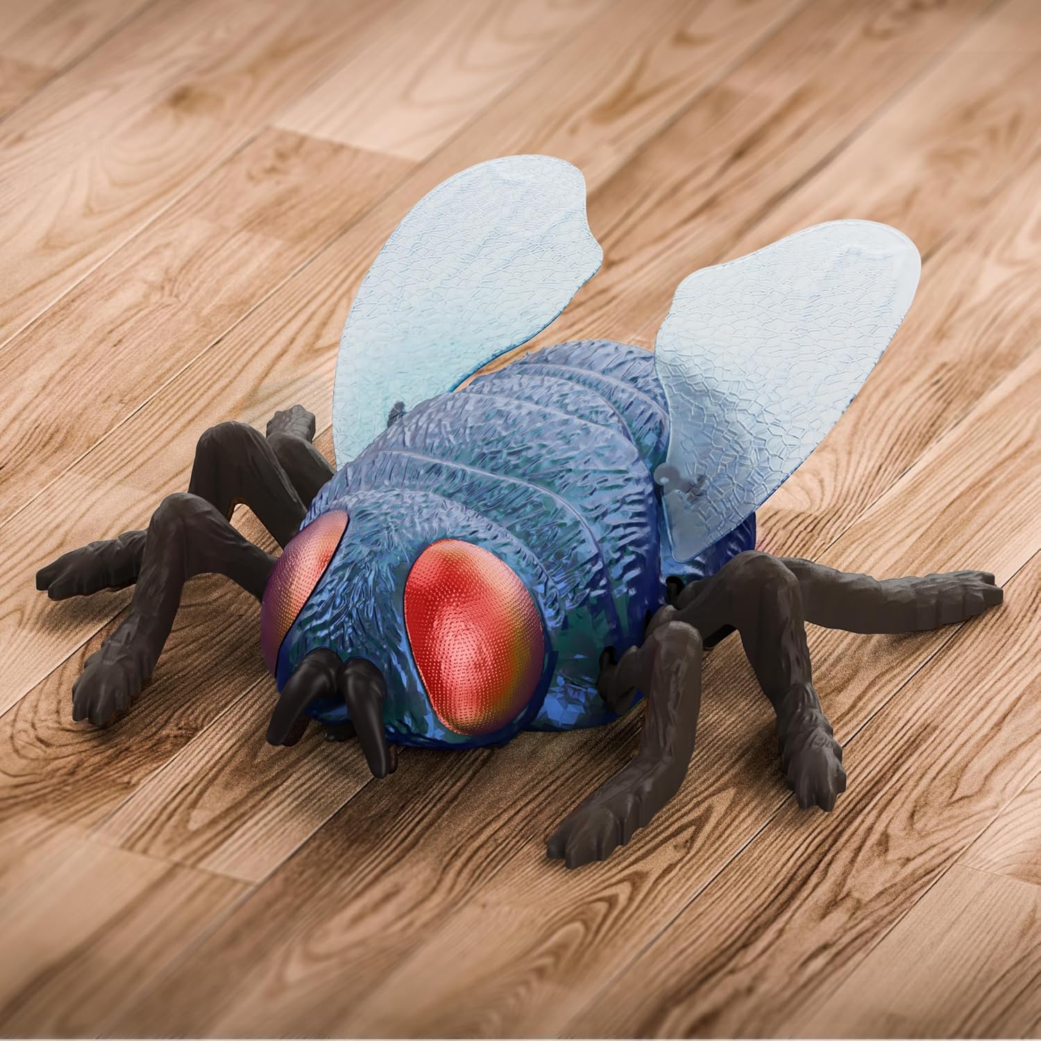 Detalle 2 de Terra by Battat AN2945Z Remote-Controlled Climbing Fly Toy, Blue Bottle Fly