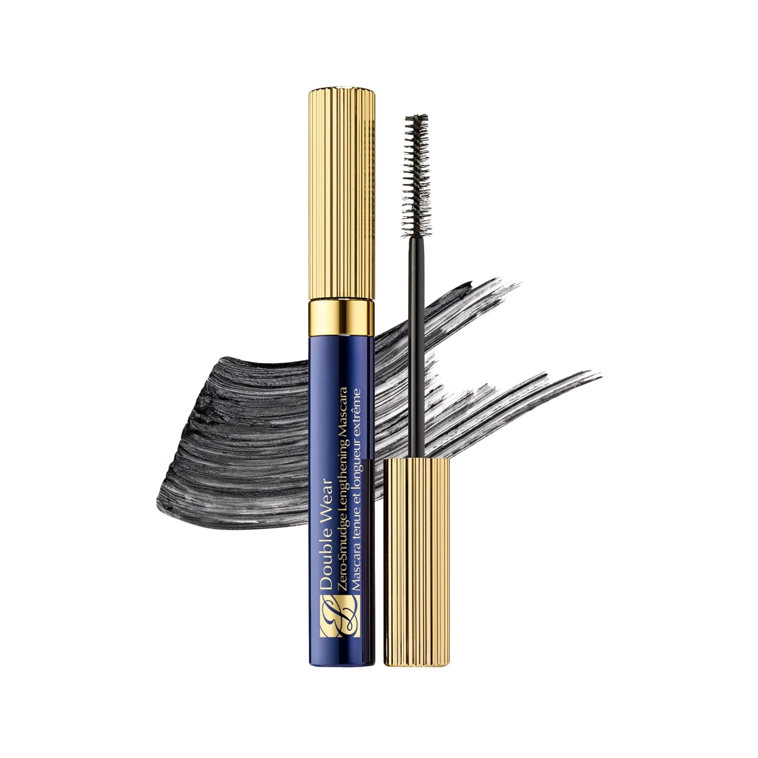 Detalle de Estee Lauder Double Wear Zero-Smudge Lengthening Mascara, 15 Hour Wear, Fragrance Free, Ophthalmologist Tested, Black, 0.22 oz