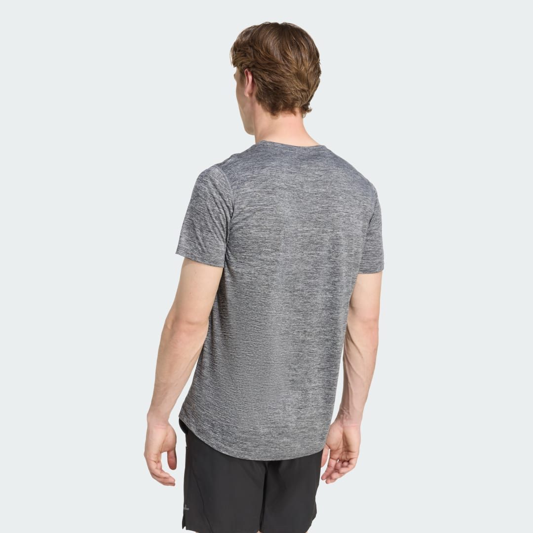 Detalle 2 de Camiseta Own The Run Melange de Adidas (negro)