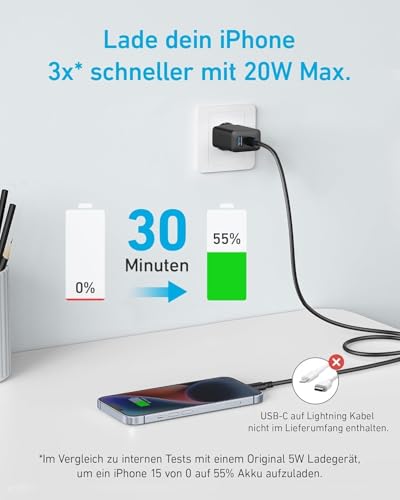 Thumbnail 3 de Anker 20W USB-C Ladegerät mit 2 Ports – kompakt, sicher, schnell