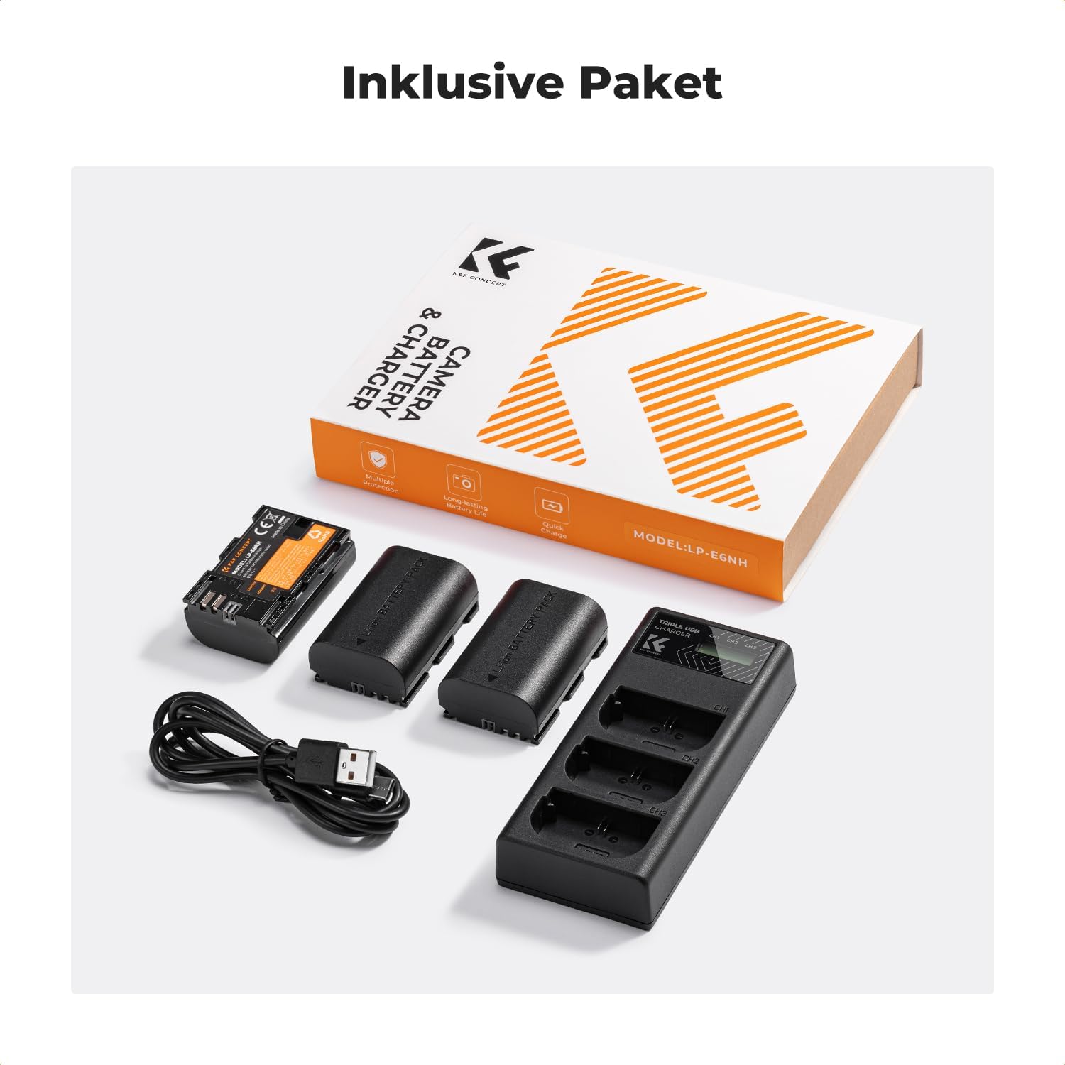 Thumbnail 6 de K&F CONCEPT LP-E6NH Akku 2250mAh 3er Pack