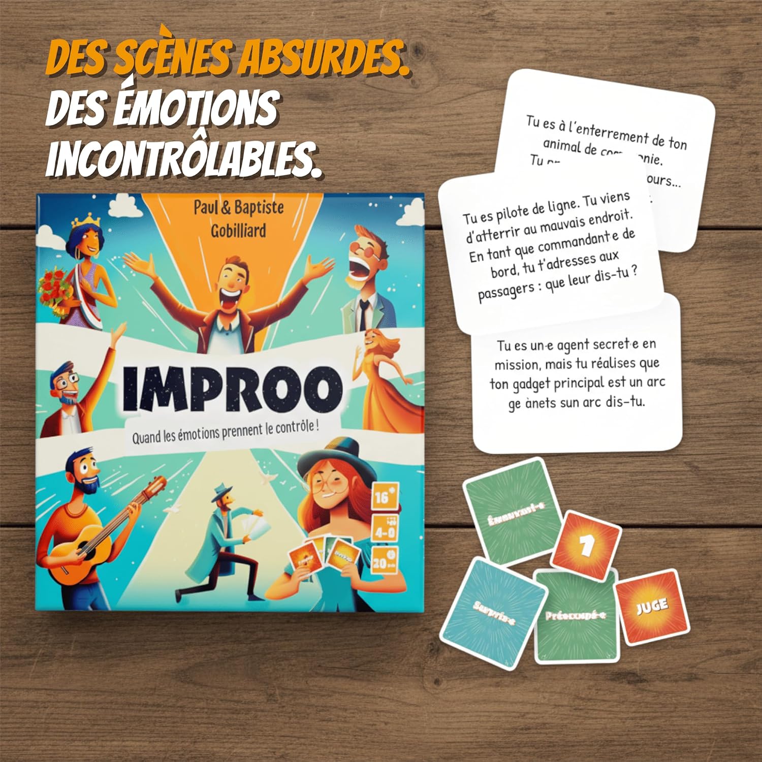 Thumbnail 6 de Bakakou IMPROO – Jeu de société d’improvisation “ambiance apéro” (4 à 8 joueurs)