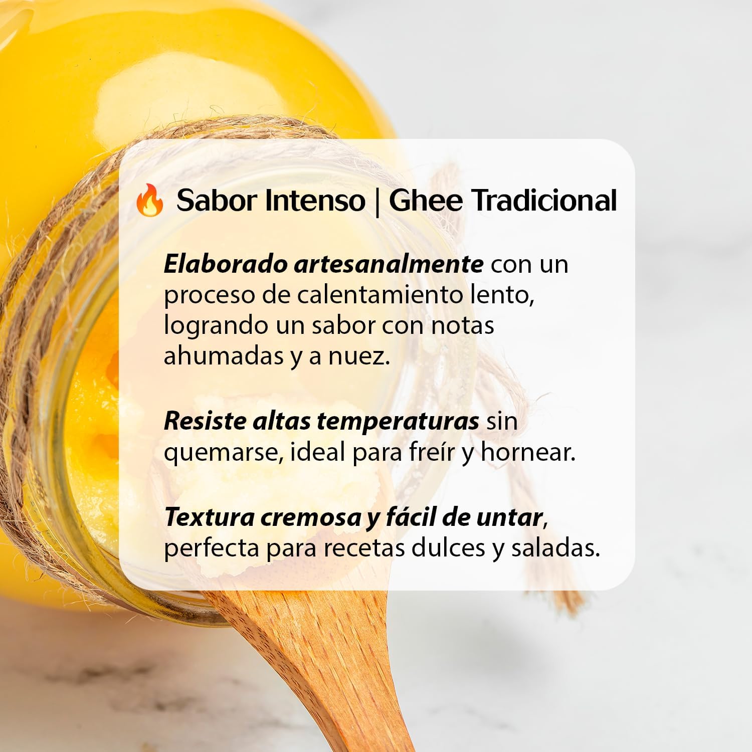 Detalle 1 de Drasanvi KETO Mantequilla Ghee de pasto Bio, 300 g, saludable y digestión fácil