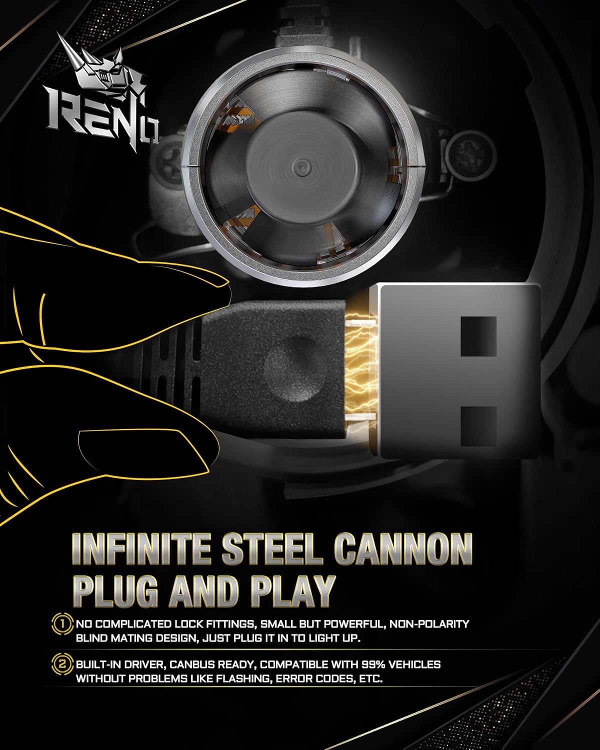 Thumbnail 6 de RENO H4 Fog Bulbs 6500K