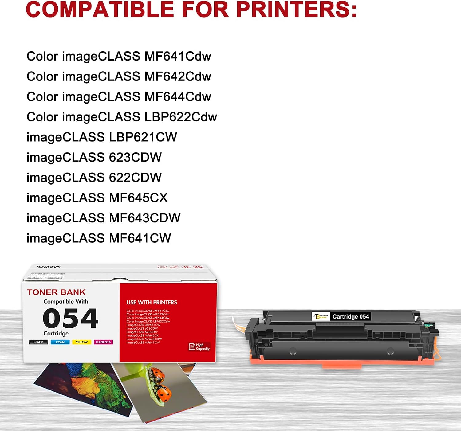 Detalle 2 de Toner Bank 054 Toner Cartridge Set, 4-Pack for Canon Color Printers
