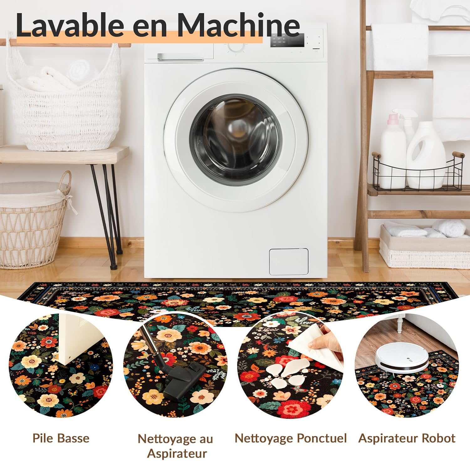 Detalle de Tapis lavable INOVADAY 90x150