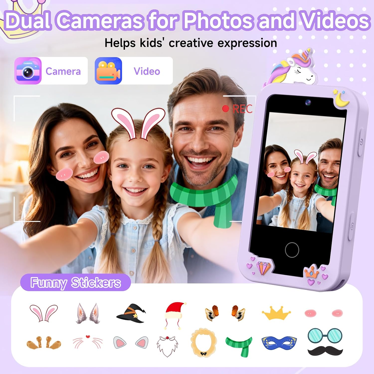 Detalle de Kids Smart Phone Toy 8G Touchscreen for Ages 3-9