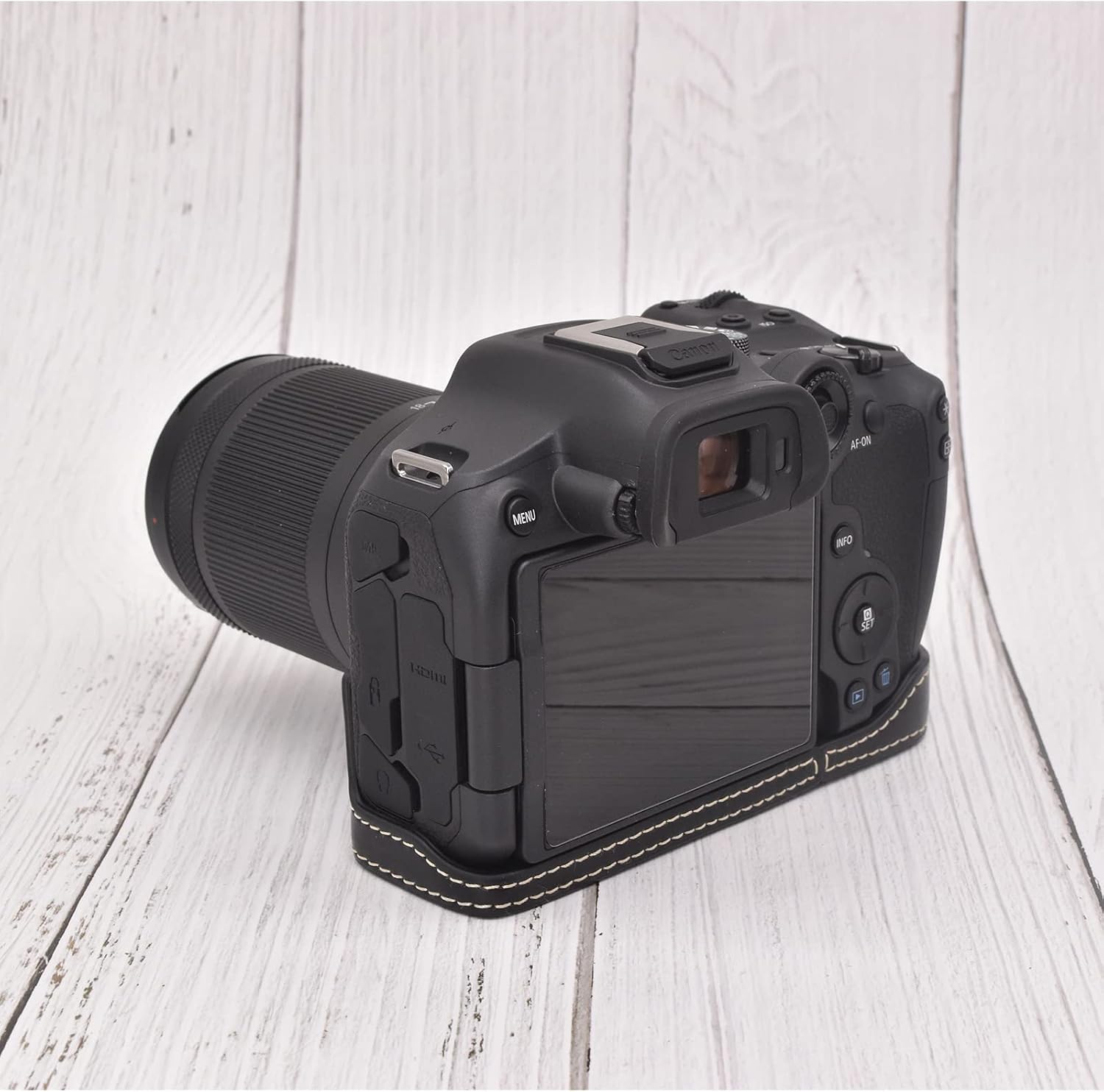 Thumbnail 3 de Rieibi EOS R7 Case: Quality PU Leather Half Case for Canon EOS R7