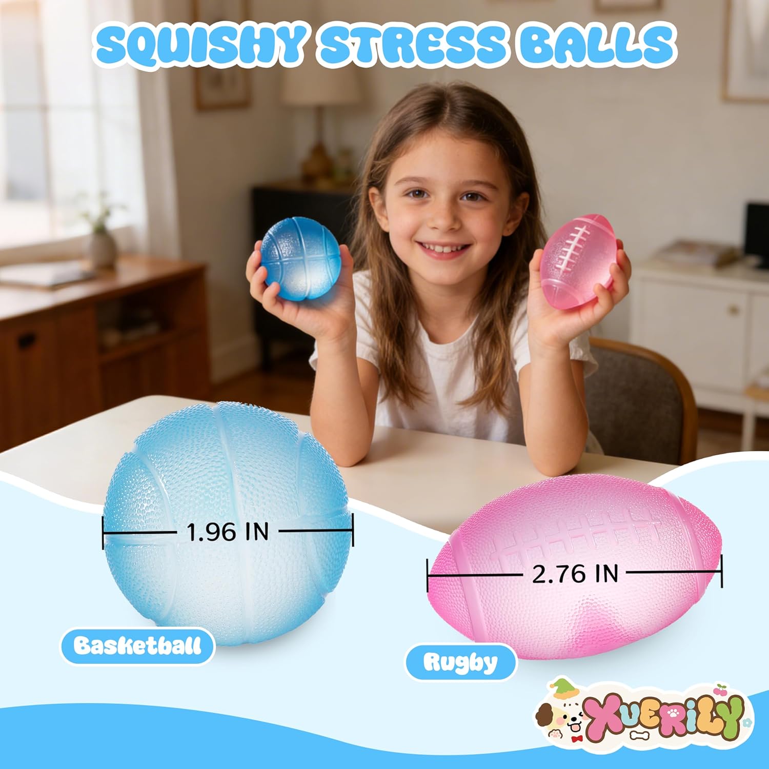 Detalle de XUERILY 4-Pack Squishy Stress Ball & Slow Rising Butter Squishy Fidget Toys Set