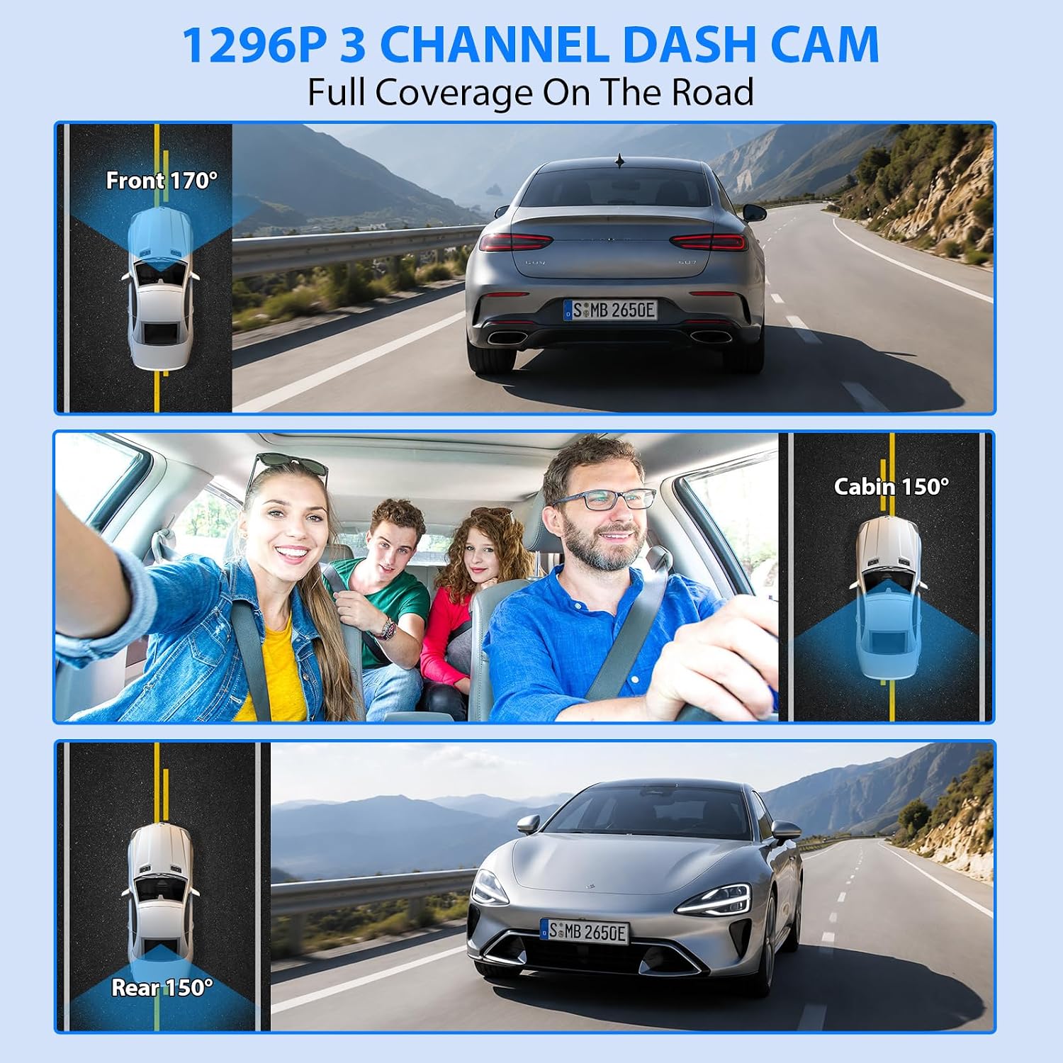 Thumbnail 2 de Dash Cam Front and Rear 1080P