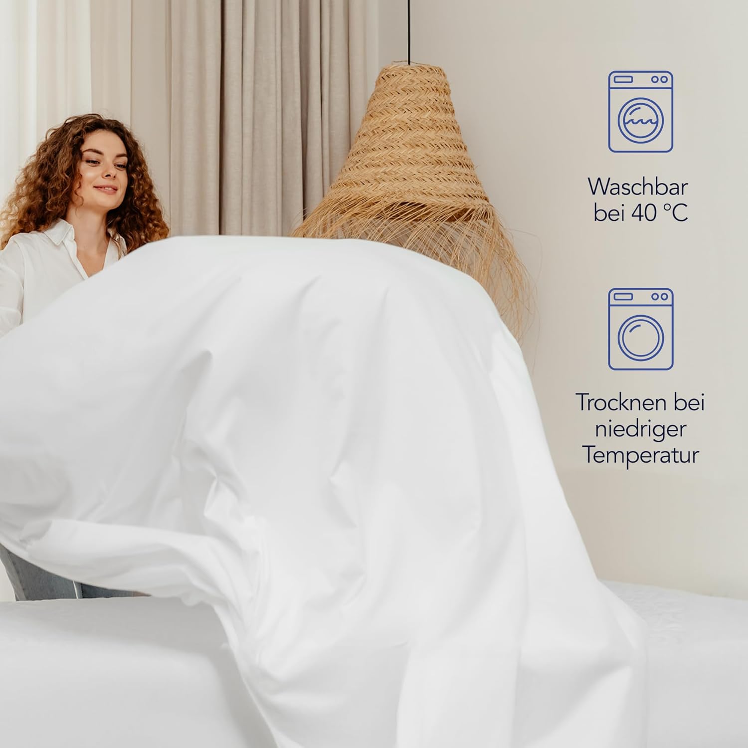 Thumbnail 4 de Dreamzie Spannbettlaken 140x200 cm aus Mikrofaser (Burgundy) – für dicke Matratzen, Oeko-Tex