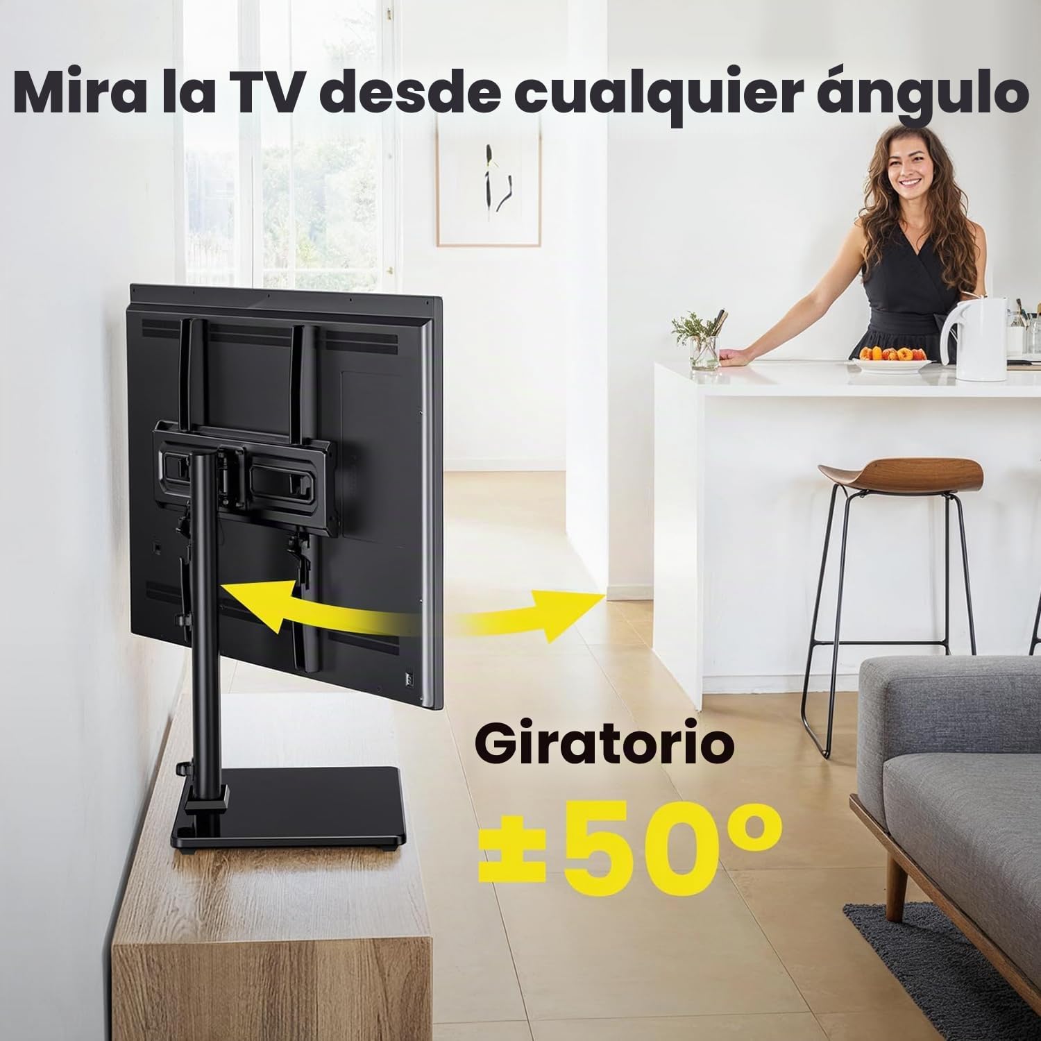 Detalle de Soporte Giratorio TV Sobremesa 24-60"