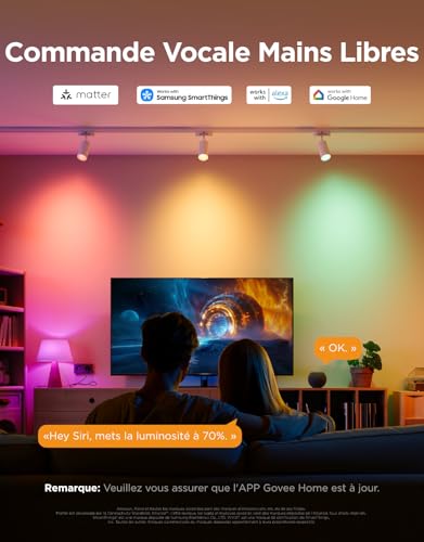 Detalle de Govee Ampoule Connectée E14 RGBWW (lot de 2) — Lumière intelligente 450 lm, 4,8 W
