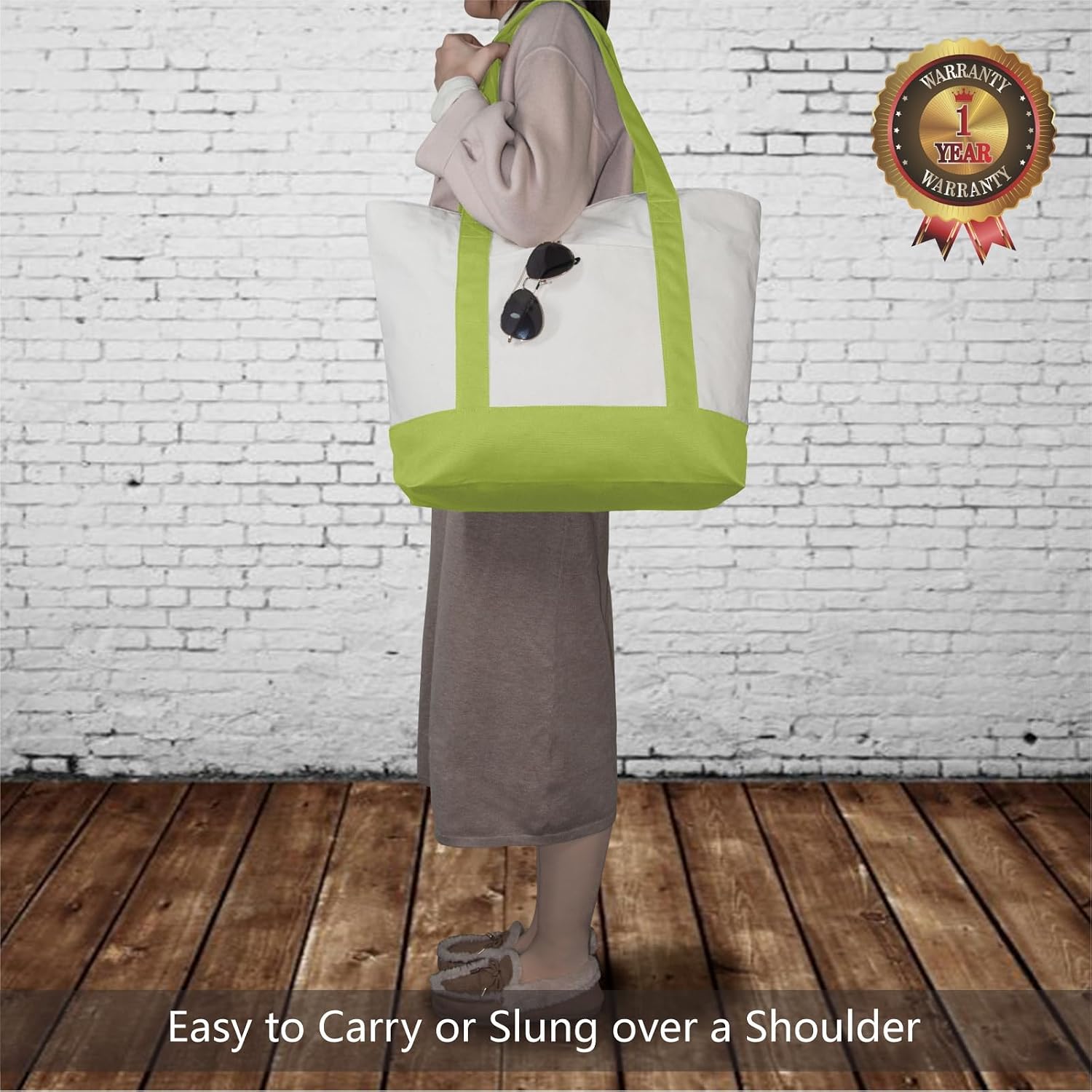 Detalle 2 de TOPDesign Canvas Tote Bag 6-Pack, Reusable