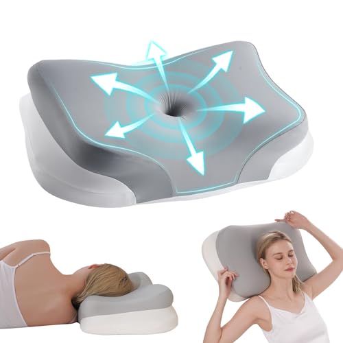 Detalle de KEVIAN Almohada Cervical Ergonómica Memory Foam 60x37x12 cm