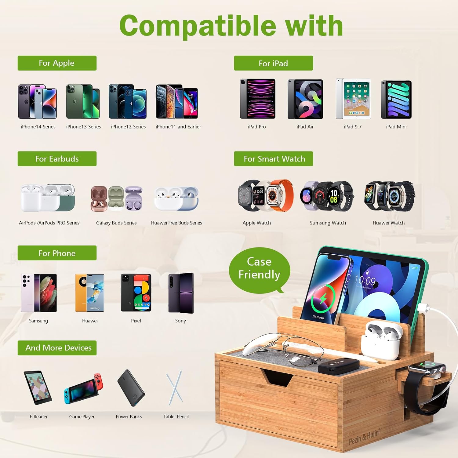 Detalle 2 de Pezin & Hulin Bamboo Charging Dock Rack