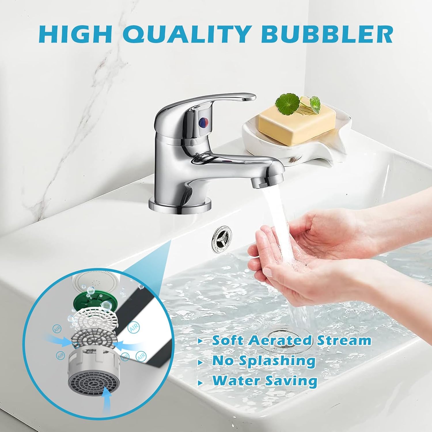 Detalle de WasserRhythm mono basin mixer 100mm