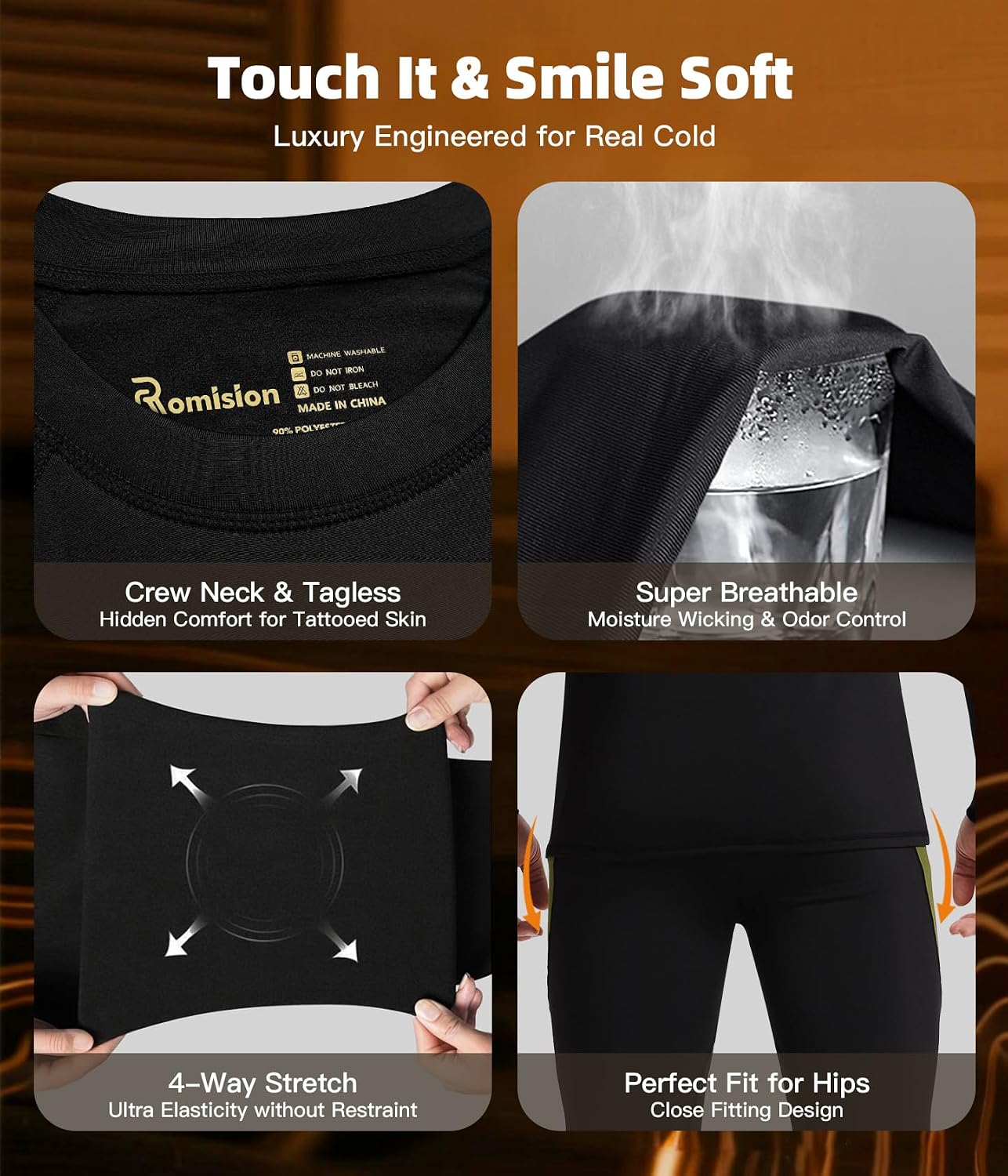 Thumbnail 6 de romision 2 Pack Thermal Underwear Base Layer Set