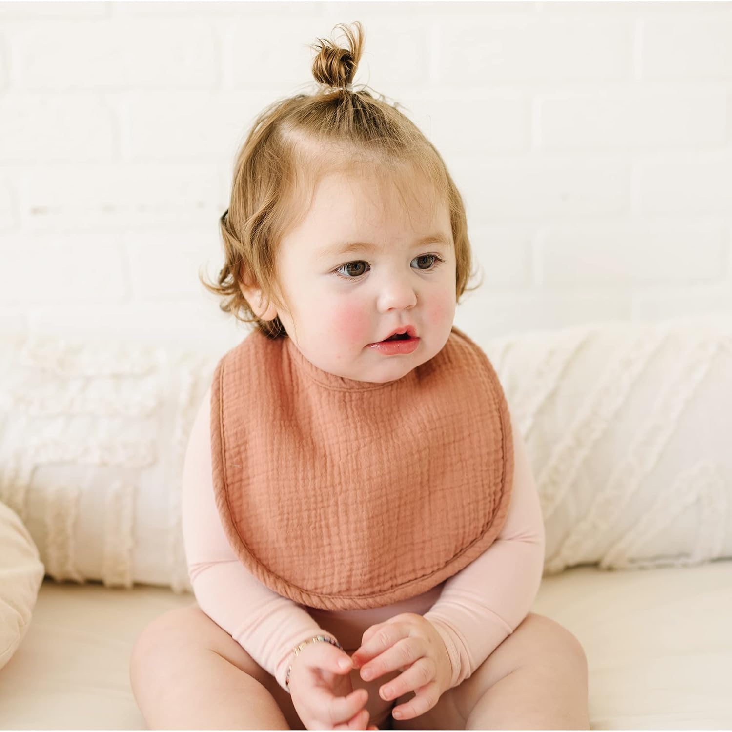 Thumbnail 6 de Konssy Muslin Baby Bibs 8-Pack (Cotton Muslin Front, Fleece Back) for Teething & Drooling