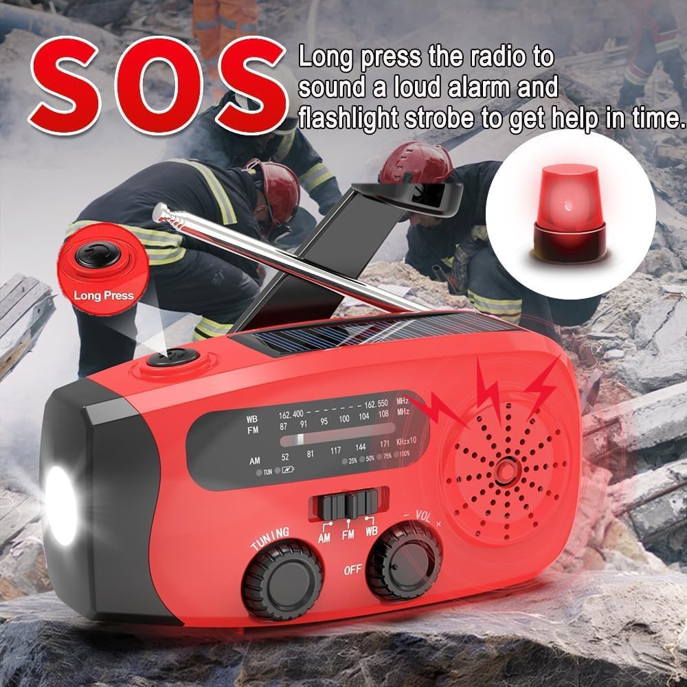 Thumbnail 5 de Radio Solare a Carica Manuale 2000 mAh