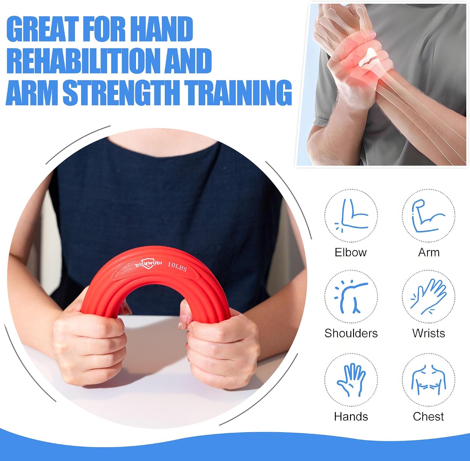 Thumbnail 5 de DICYWUDI Flex Therapy Bar Set, 3 Resistance Levels for Grip Training