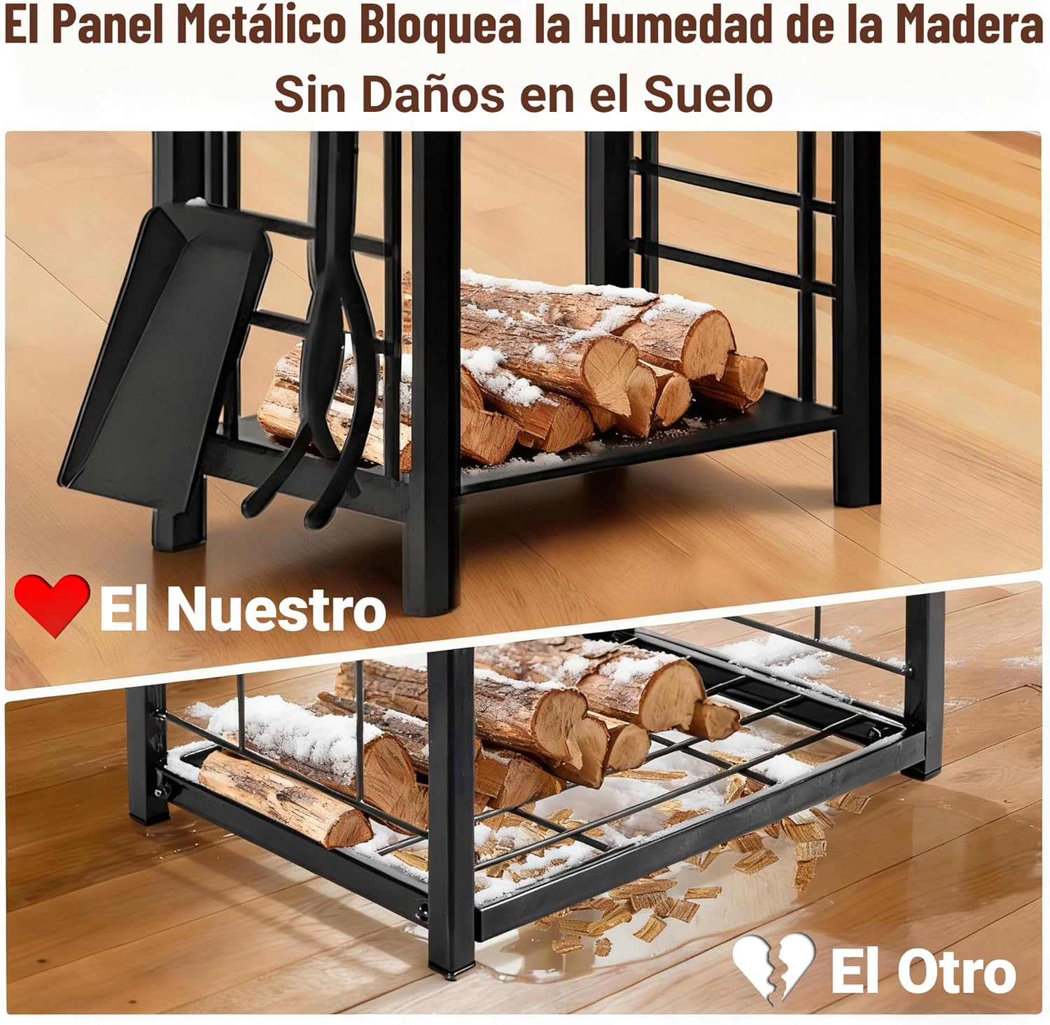 Thumbnail 4 de Amagabeli Estante para leña 73,91 cm