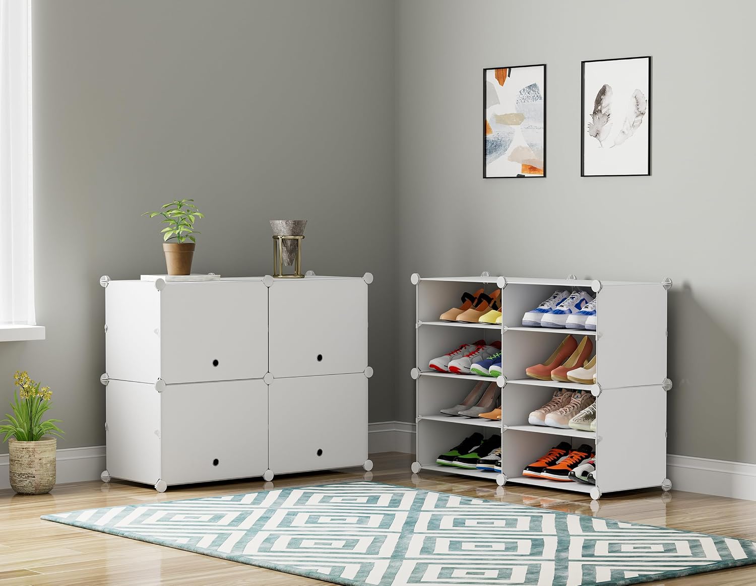 Detalle 2 de HOMIDEC Shoe Rack, 16-Pair Organizer