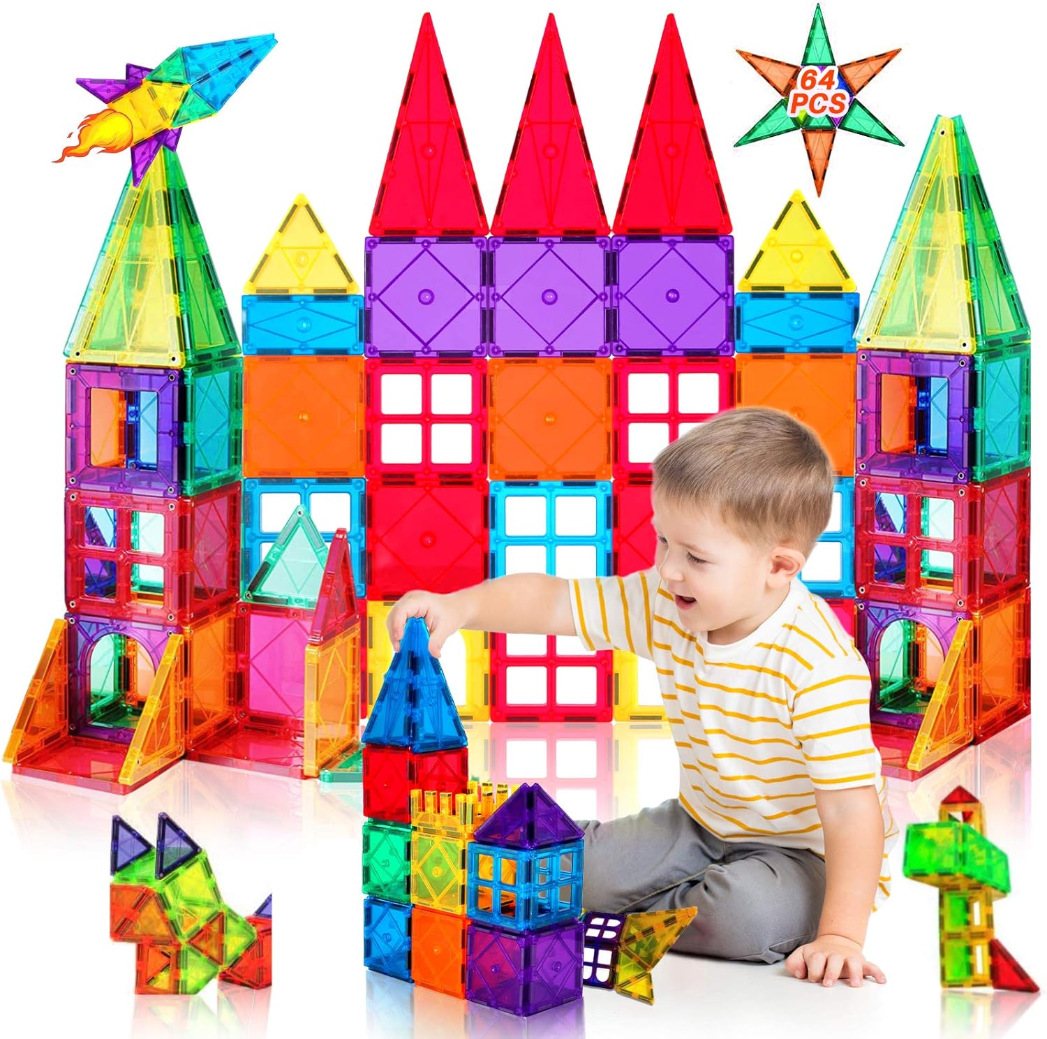 Katiago Costruzioni Magnetiche 64 pezzi per bambini 🧩