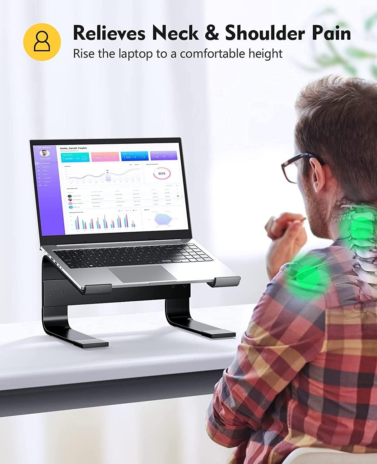 Detalle 2 de Soqool Laptop Ständer Ergonomisch 15,2 cm