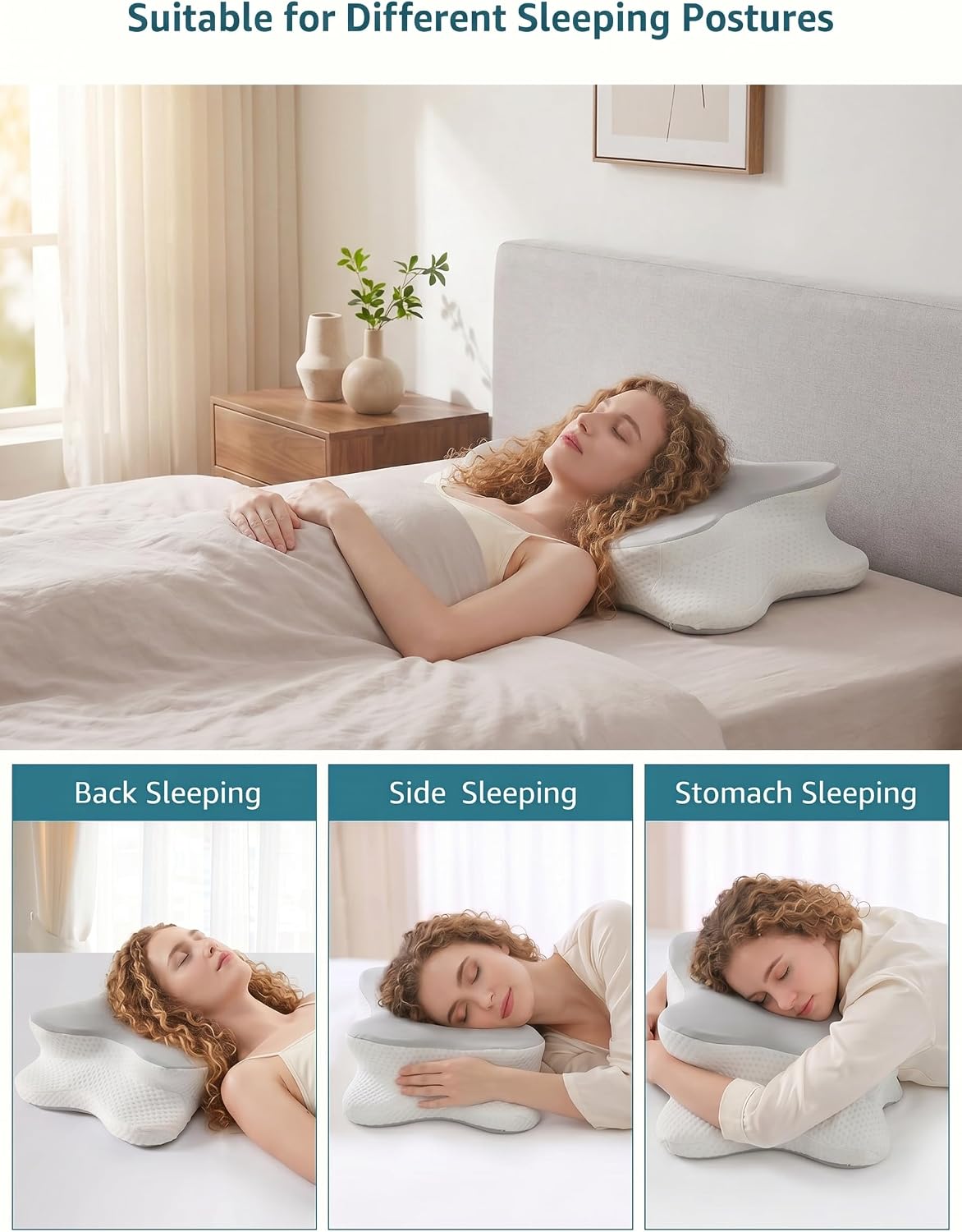 Thumbnail 2 de TOOHUB Cervical Neck Pillow — Butterfly Ergonomic Memory Foam for Neck & Shoulder Relief