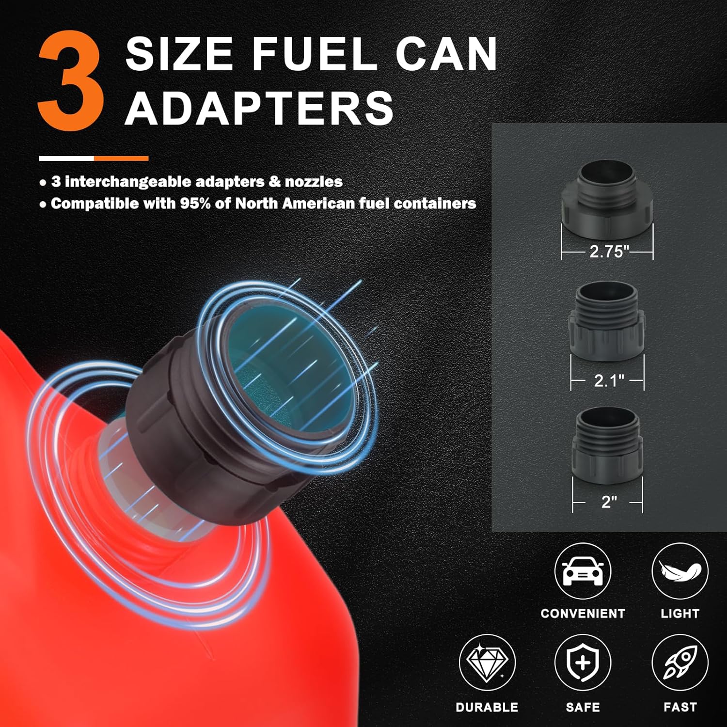 Thumbnail 4 de Gas Can Fuel Pump Portable - Quick, Battery-Powered Fuel Transfer for Gasoline, Diesel, and More