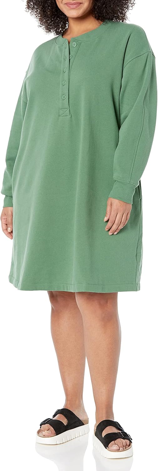 Thumbnail 1 de Amazon Essentials Damen Henley-Sweatshirtkleid aus Strick – vielseitig, bequem und übergrößenfreundlich