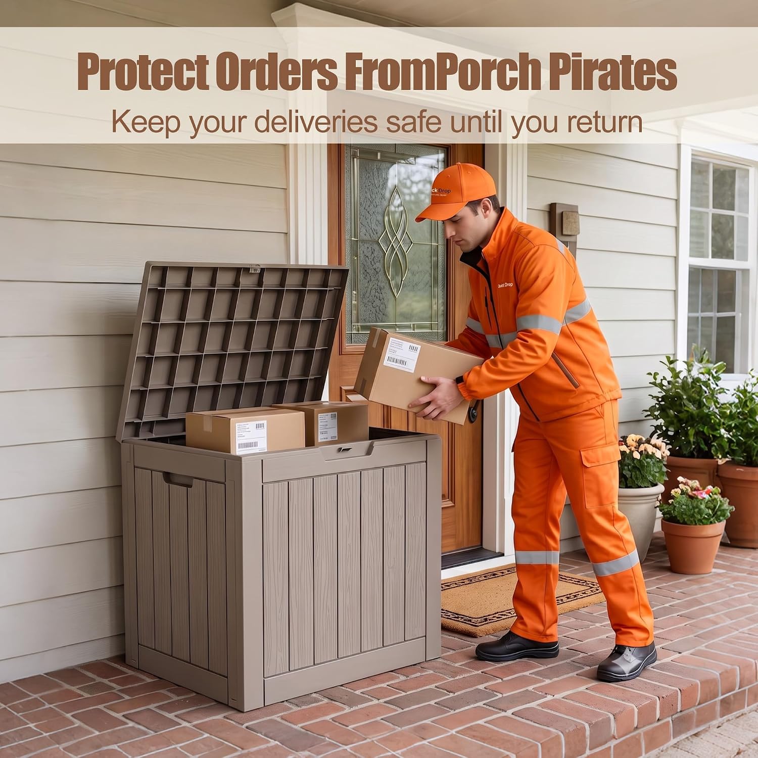 Detalle 2 de Outdoor Package Delivery Box, 40 Gallon