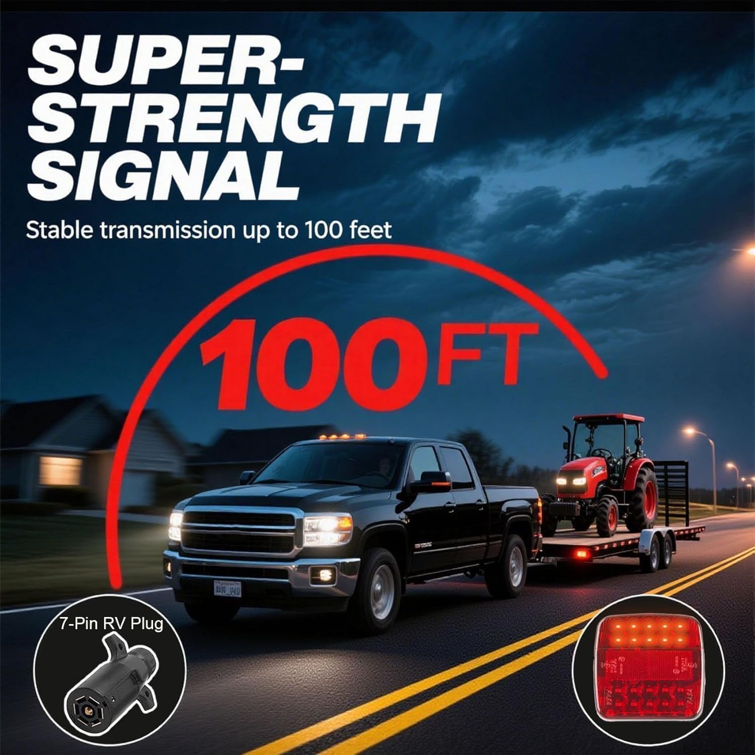 Thumbnail 2 de Wireless Trailer Lights Magnetic: Rechargeable, 100-Ft Sync, IP65 LED Kit