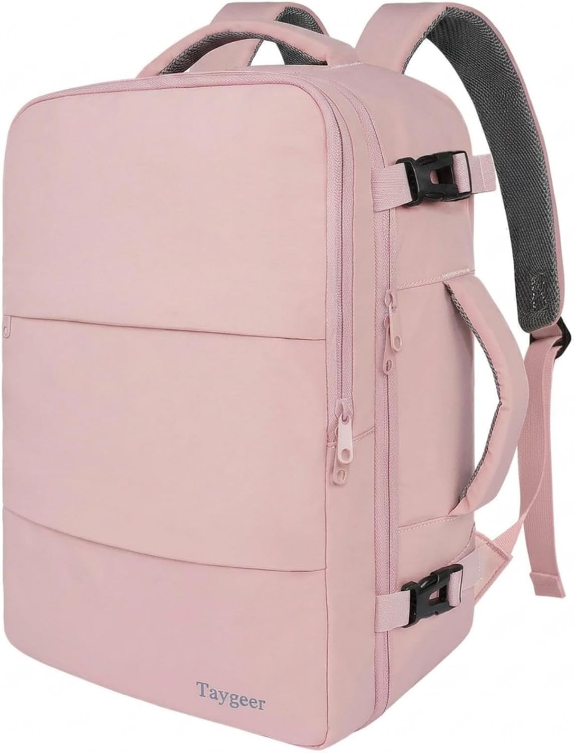 Detalle de Taygeer mochila de viaje 40x20x30 cm, rosa loto, con zapatero