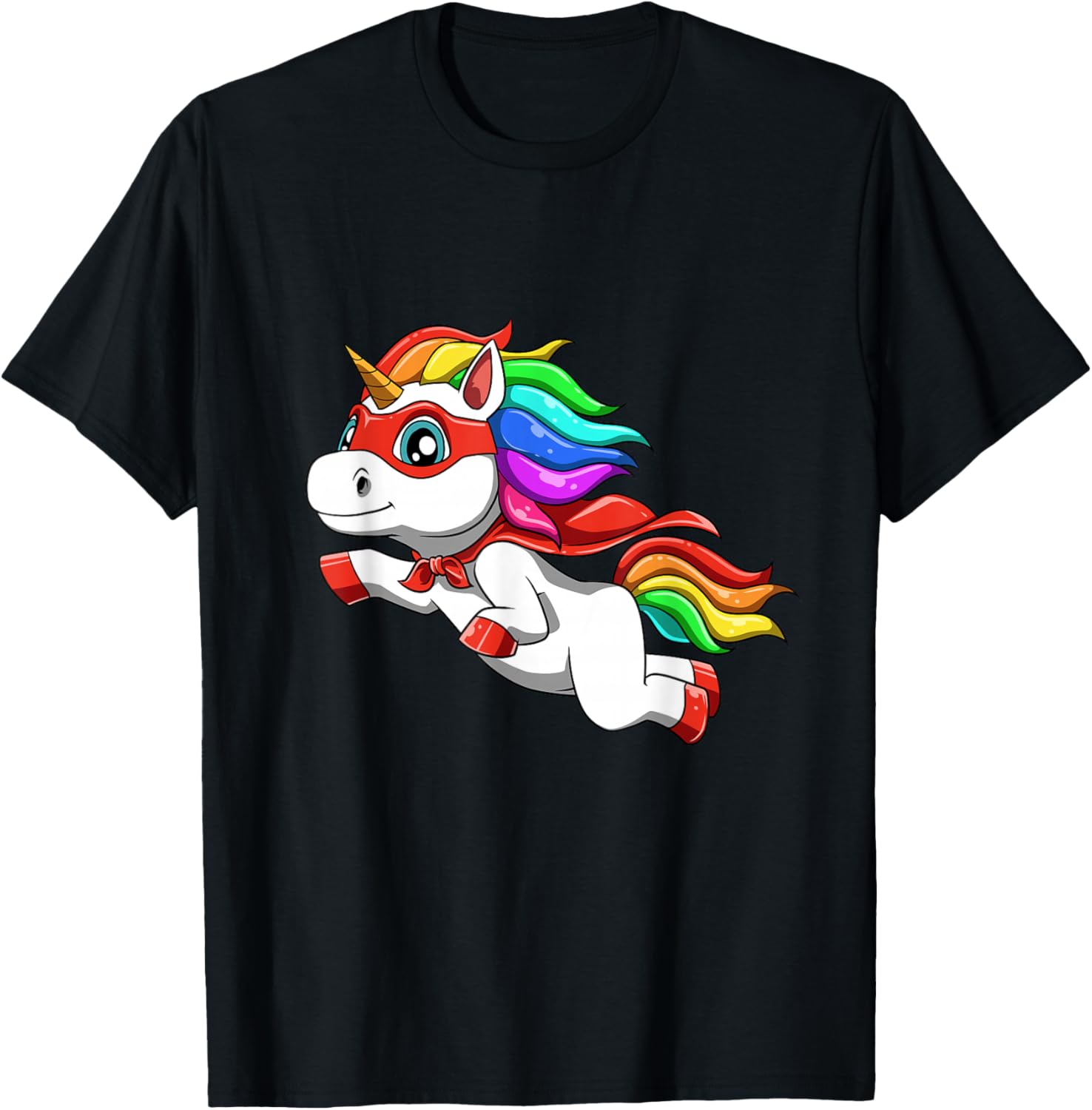 Detalle de Licorne drôle comme héros pour un super-héros T-Shirt