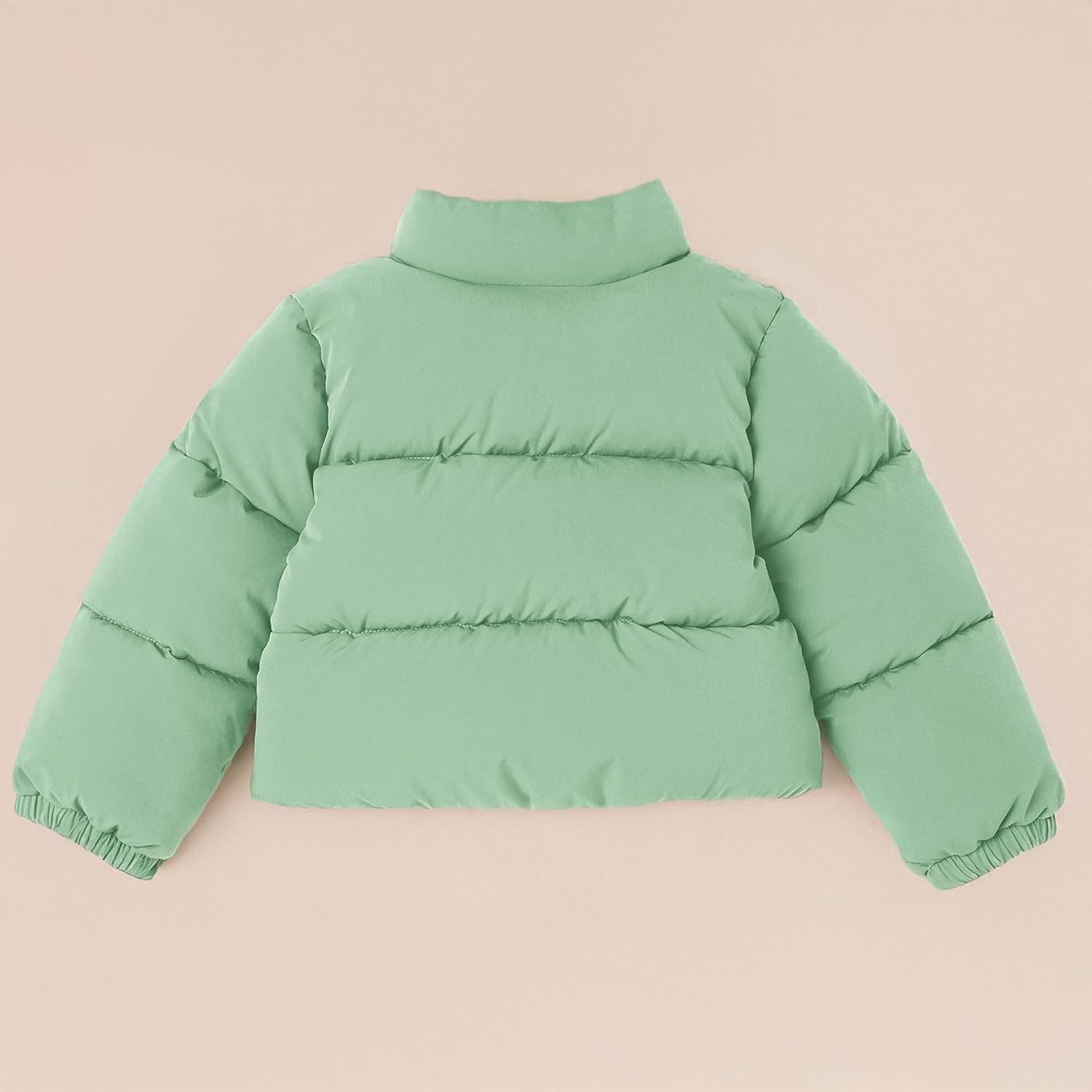 Thumbnail 2 de Amazon Essentials Girls and Toddlers' Cropped Full-Zip Puffer Jacket (Quilted Matte or Sherpa Fleece)